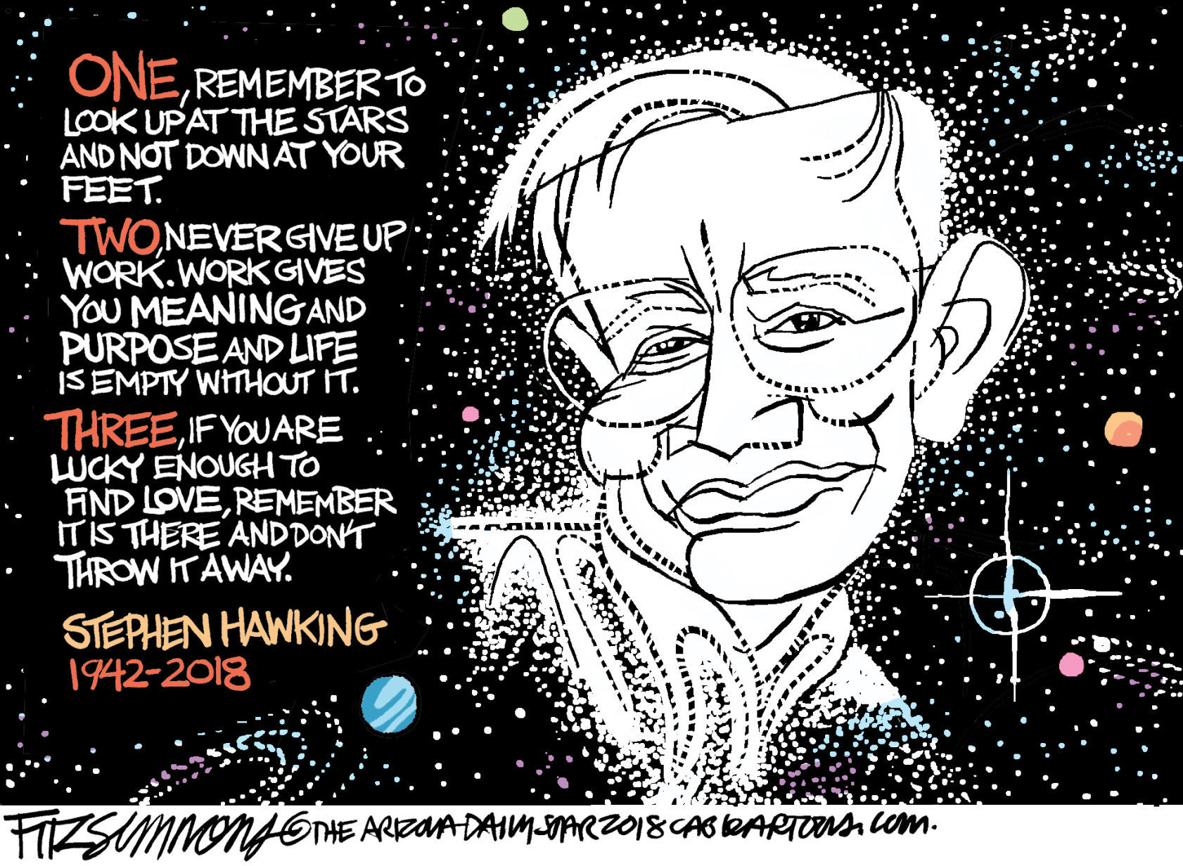 Daily Fitz Cartoon: Hawking